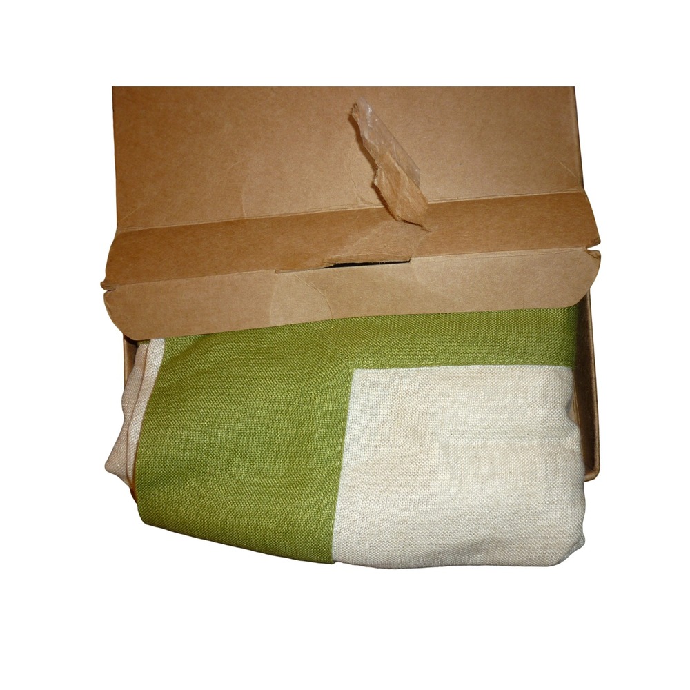 Solino Home Contempo 100% Linen Table Runner Avocado Natural 14x90 NIB